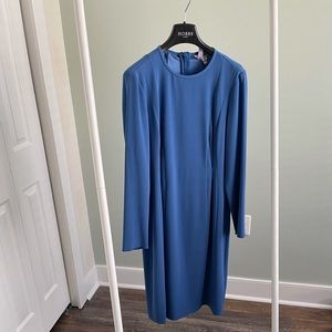 Gently worn Hobbs of London Long sleeved blue dress. Dry cleaned & ready to ship